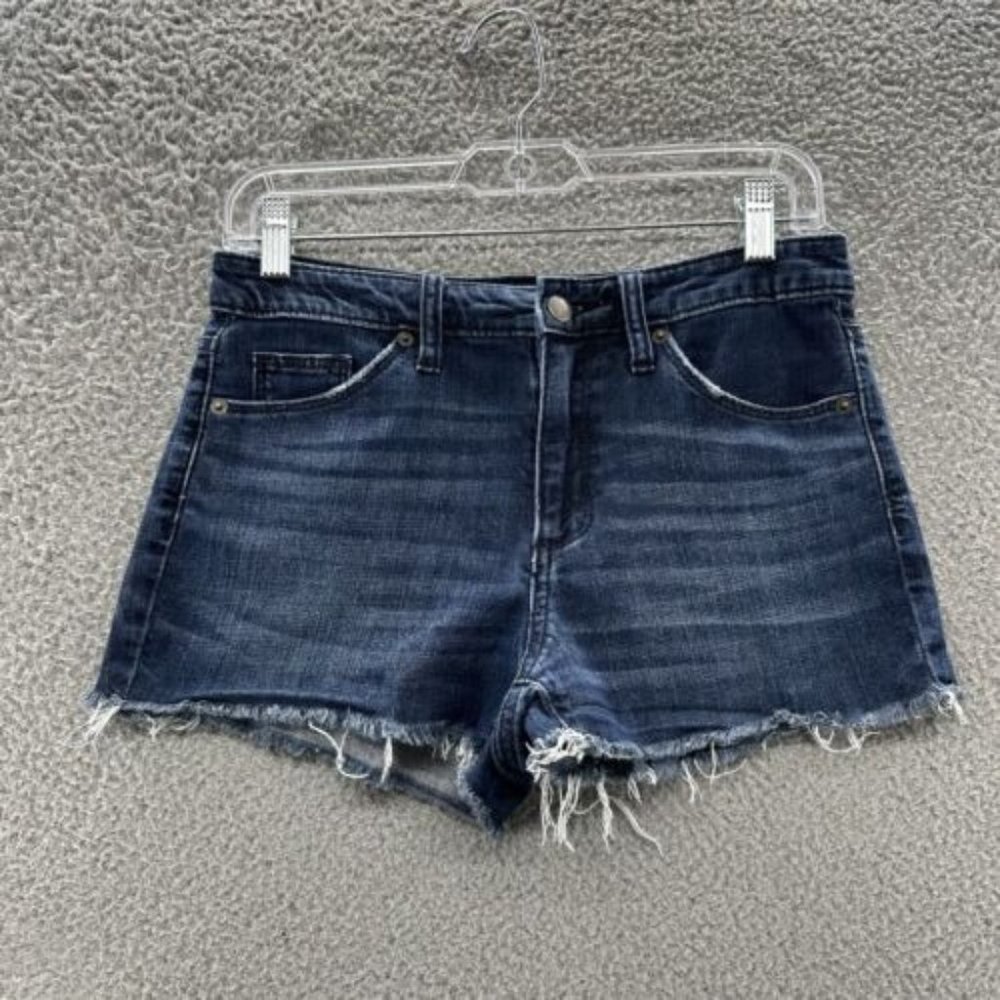 Universal Thread Shorts Women's 4 Blue Denim Dark Wash Cut Off Shorts Size 4